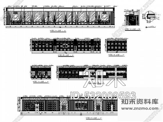 施工图商务综合楼餐饮空间装修图cad施工图下载【ID:532009593】