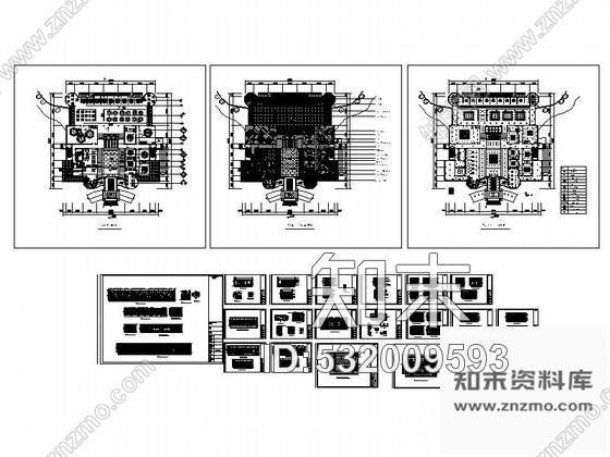 施工图商务综合楼餐饮空间装修图cad施工图下载【ID:532009593】