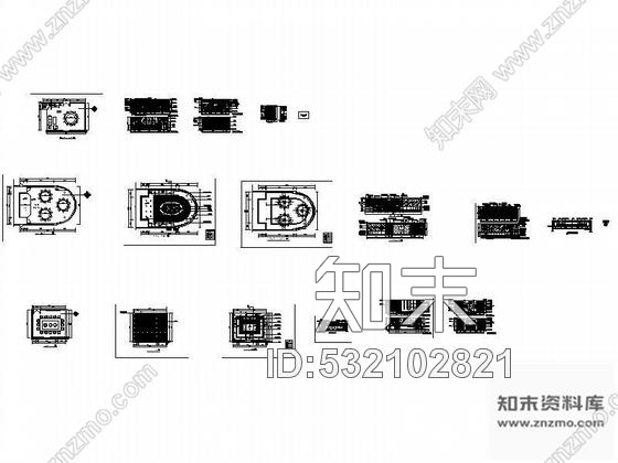 施工图宾馆多功能厅装修图cad施工图下载【ID:532102821】