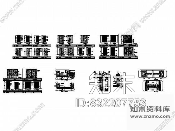 图块/节点酒店客房部各门详图cad施工图下载【ID:832207753】