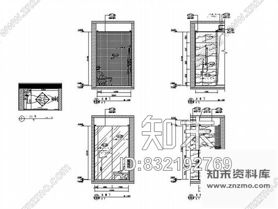 图块/节点样板间工人房设计立面图cad施工图下载【ID:832192769】