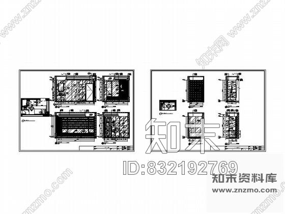 图块/节点样板间工人房设计立面图cad施工图下载【ID:832192769】