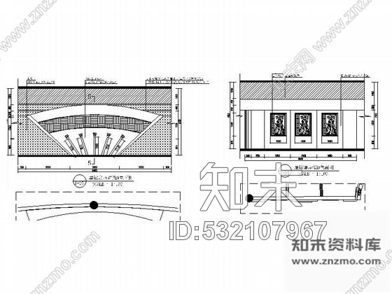 施工图安徽文化展示广场室内装修图cad施工图下载【ID:532107967】