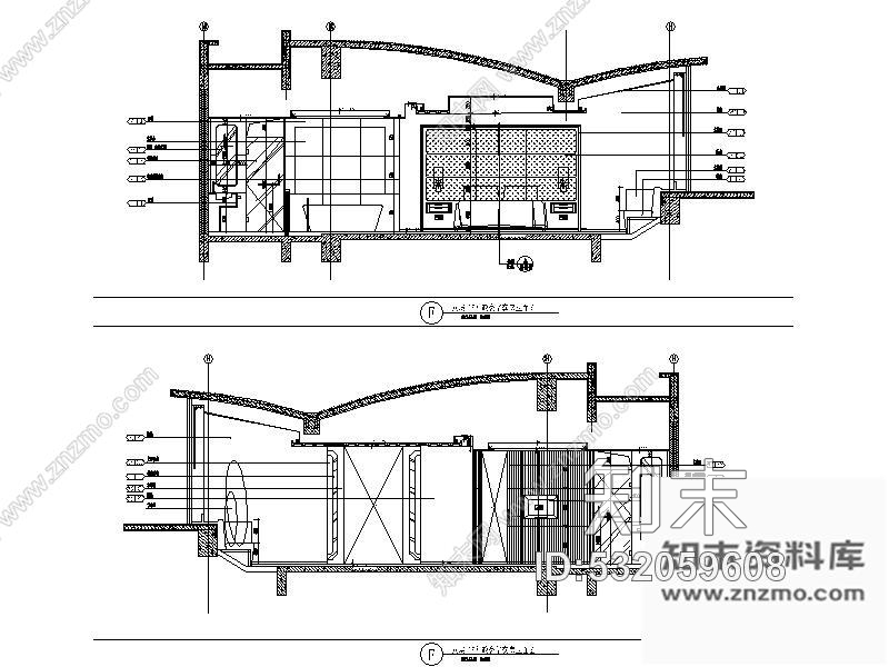 施工图酒店越层豪华套房装修图cad施工图下载【ID:532059608】