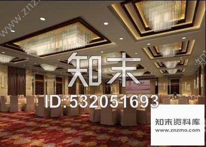 施工图安徽国际酒店多功能宴会厅装修图含效果施工图下载【ID:532051693】