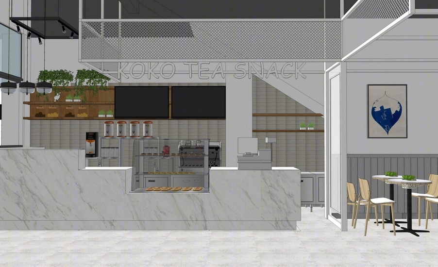 现代奶茶店su模型下载【id:920572884】