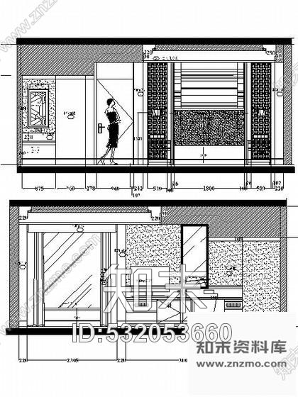 施工图上海某酒店多套客房装修图cad施工图下载【ID:532053660】