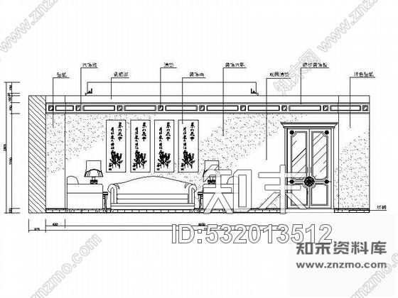 施工图餐厅中包装修图cad施工图下载【ID:532013512】