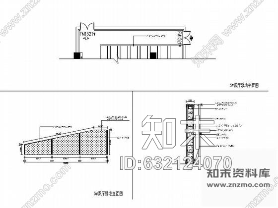 施工图某电影院3号影厅室内装修图施工图下载【ID:632124070】