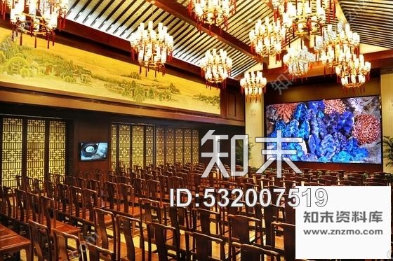 施工图北京某中式酒楼室内装修施工图含实景cad施工图下载【ID:532007519】