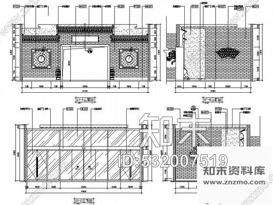 施工图北京某中式酒楼室内装修施工图含实景cad施工图下载【ID:532007519】