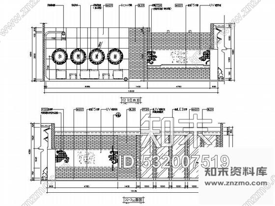 施工图北京某中式酒楼室内装修施工图含实景cad施工图下载【ID:532007519】