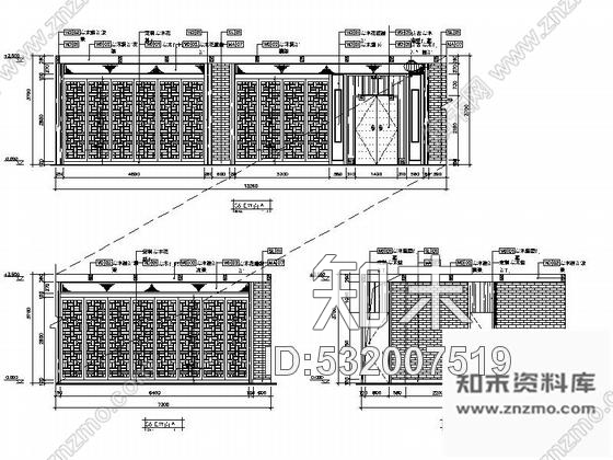 施工图北京某中式酒楼室内装修施工图含实景cad施工图下载【ID:532007519】