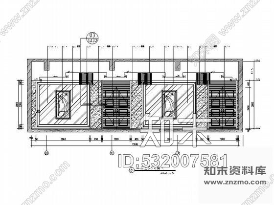 施工图上海某奢华饭店包房9装修图含效果cad施工图下载【ID:532007581】