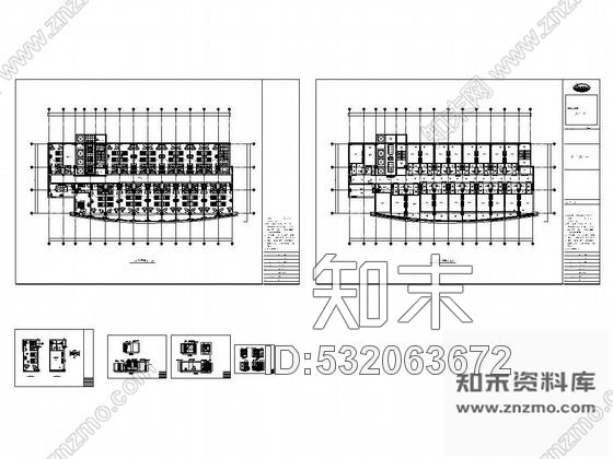 酒店标准层客房设计图cad施工图下载【ID:532063672】