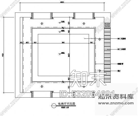 五星酒店电梯间图cad施工图下载【ID:532064691】