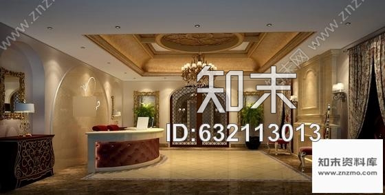 施工图上海高档奢华美容会所全套施工图含效果cad施工图下载【ID:632113013】