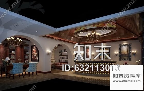 施工图上海高档奢华美容会所全套施工图含效果cad施工图下载【ID:632113013】