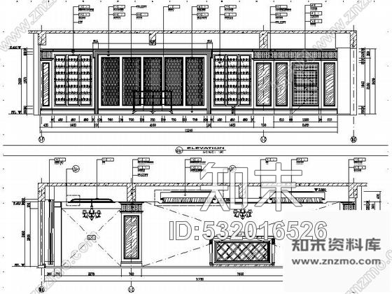 施工图浙江某售楼处红酒吧室内装修施工图cad施工图下载【ID:532016526】