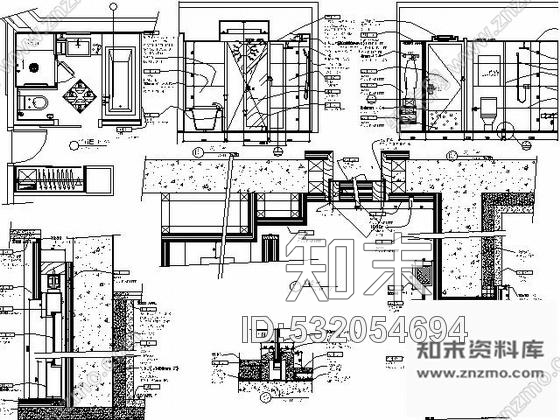 施工图成都高档商务酒店标准套房施工图cad施工图下载【ID:532054694】