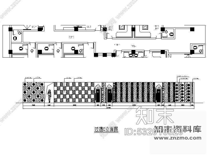 施工图绚丽酒吧室内装修图cad施工图下载【ID:532016520】