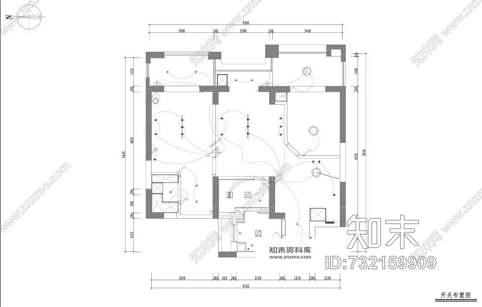 杭州力设计--德盛博奥城现代北欧风格室内装修施工图含实景cad施工图下载【ID:732159909】