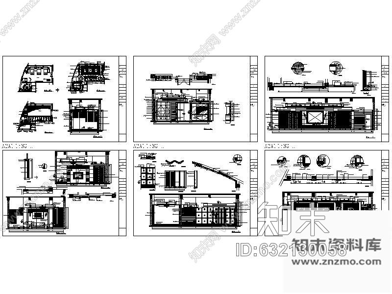 施工图奢华KTV包间装修图Ⅰcad施工图下载【ID:632130058】