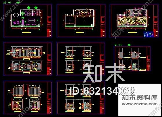 施工图某时尚健身房设计装修图cad施工图下载【ID:632134028】