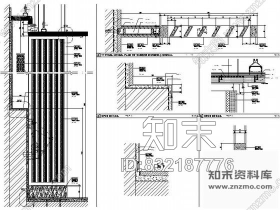 图块/节点某现代海鲜餐厅洗手间节点详图CAD图块下载cad施工图下载【ID:832187776】