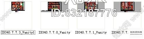 图块/节点某现代海鲜餐厅洗手间节点详图CAD图块下载cad施工图下载【ID:832187776】