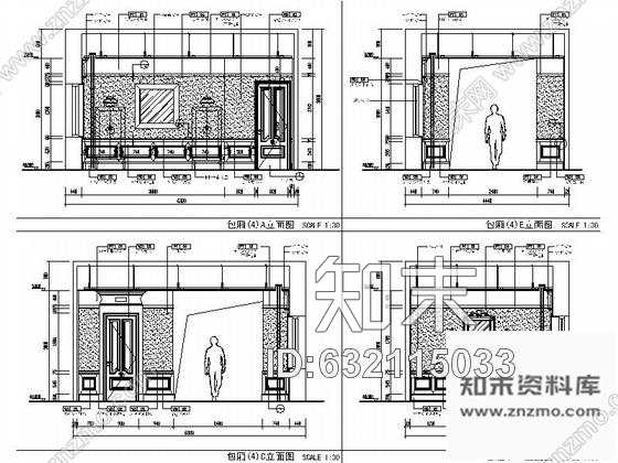 施工图商务会所新古典中式精品包厢装修室内施工图含效果cad施工图下载【ID:632115033】