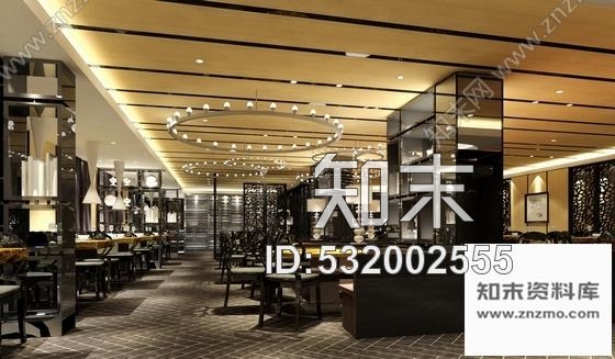 施工图杭州现代新中式风格特色加盟连锁火锅店装修施工图含效果cad施工图下载【ID:532002555】