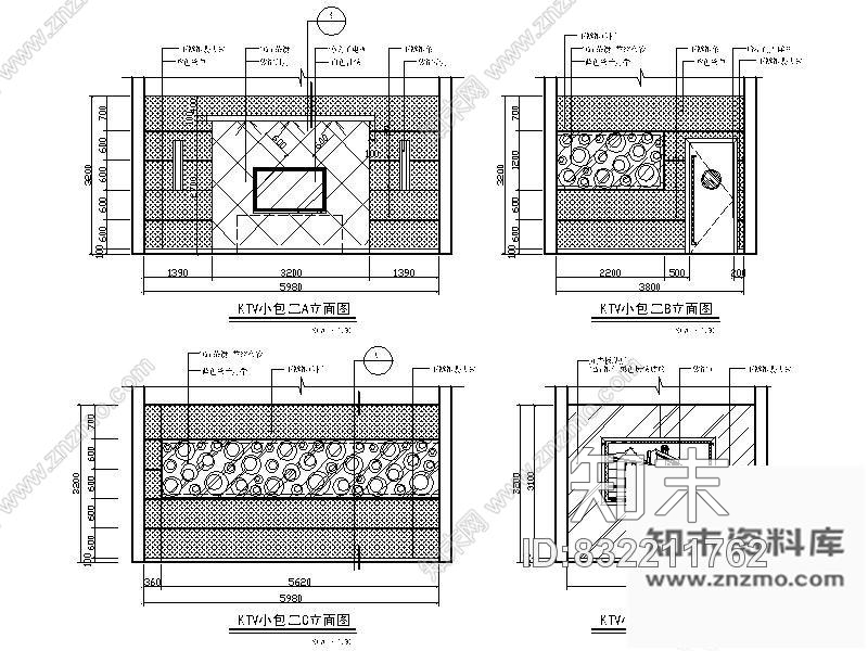 图块/节点KTV小包厢详图cad施工图下载【ID:832211762】