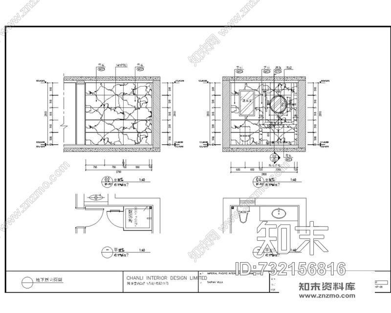 香港陳李室內設計美国塞班岛高档别墅cad施工图下载【ID:732156816】