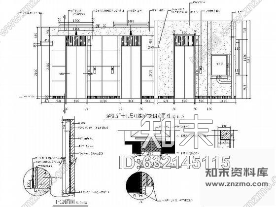 施工图电梯厅装修设计图cad施工图下载【ID:632145115】