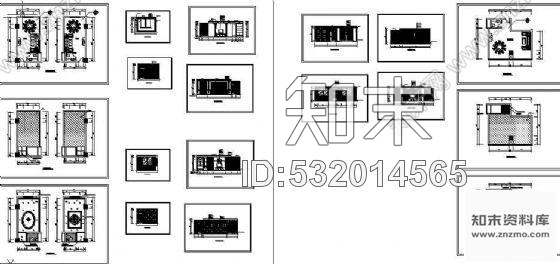 施工图酒店餐厅包厢装修图纸cad施工图下载【ID:532014565】