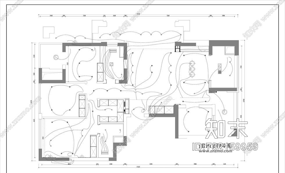 130平方3房2厅现代小清晰室内装修施工图含效果图施工图下载【ID:732159959】