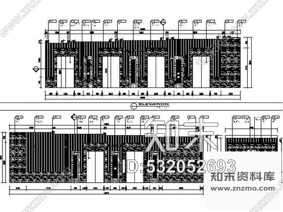 施工图酒店电梯厅装修图cad施工图下载【ID:532052693】