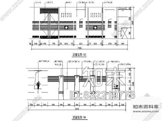 图块/节点十套造型墙立面图cad施工图下载【ID:832219773】