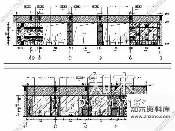 施工图江苏学员宿舍楼现代大堂吧装修施工图cad施工图下载【ID:632137167】