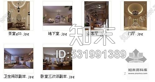 施工图北京北美风独栋双层别墅室内装修图含效果cad施工图下载【ID:531991389】