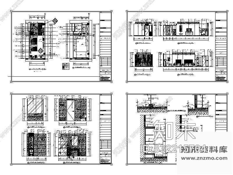 图块/节点酒店三人间详图cad施工图下载【ID:832215704】