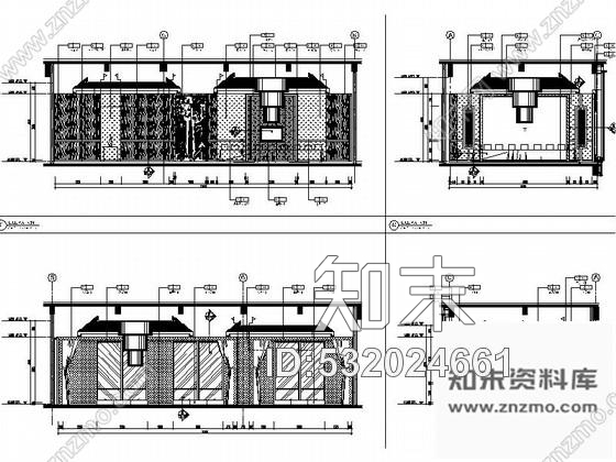 施工图芜湖广场商业圈典雅新中式风格餐厅装修施工图含效果cad施工图下载【ID:532024661】