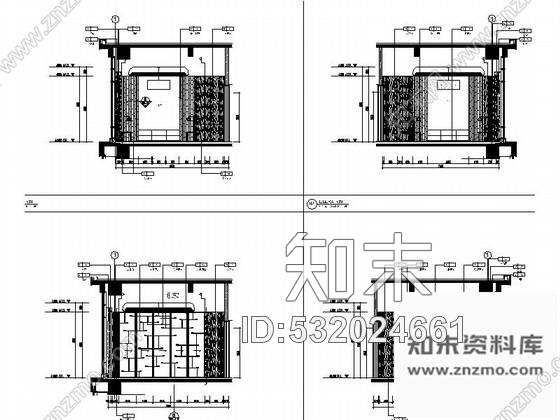 施工图芜湖广场商业圈典雅新中式风格餐厅装修施工图含效果cad施工图下载【ID:532024661】