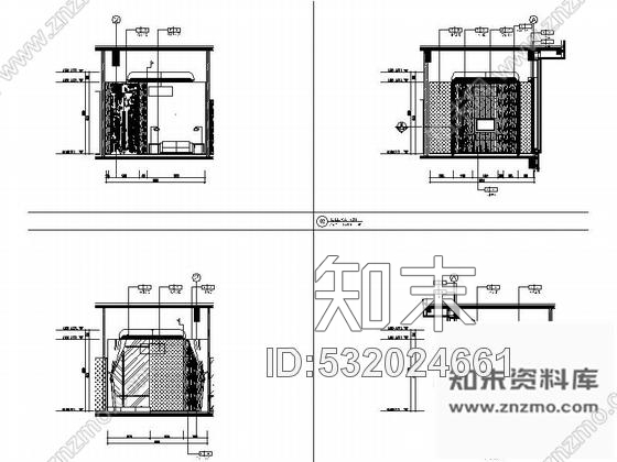 施工图芜湖广场商业圈典雅新中式风格餐厅装修施工图含效果cad施工图下载【ID:532024661】