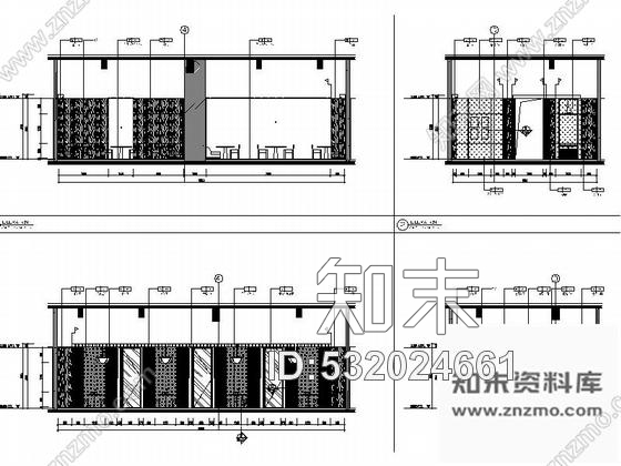 施工图芜湖广场商业圈典雅新中式风格餐厅装修施工图含效果cad施工图下载【ID:532024661】