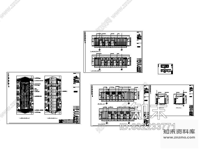 图块/节点电梯间详图cad施工图下载【ID:832233771】