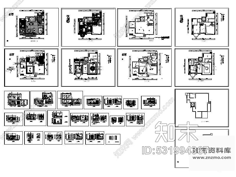 施工图某休闲别墅全套装修图cad施工图下载【ID:531994367】