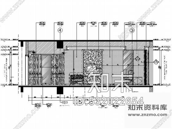 施工图江苏高档商务酒店单人客房装修施工图含效果cad施工图下载【ID:532022654】