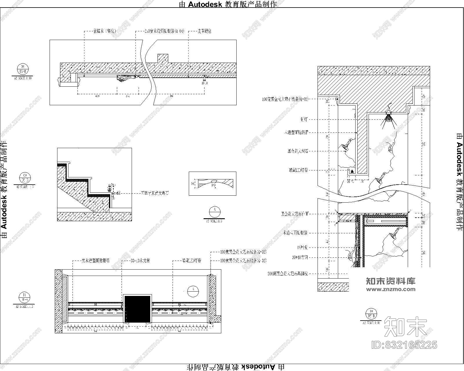 湖南株洲兆富家园营销中心欧式风格室内装修施工图含效果图cad施工图下载【ID:832165225】